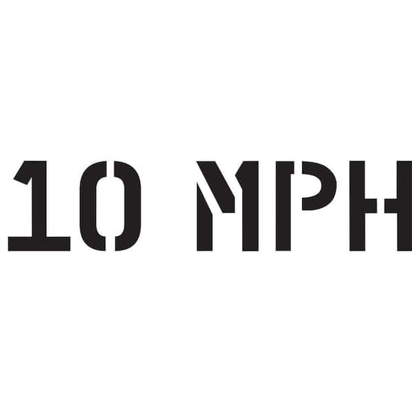 36 in. 10 MPH Stencil
