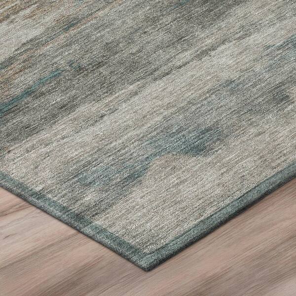Chantille Machine Washable Indoor/Outdoor Abstract ACN3008 Teal 3 ft. x 4 ft. Area Rug