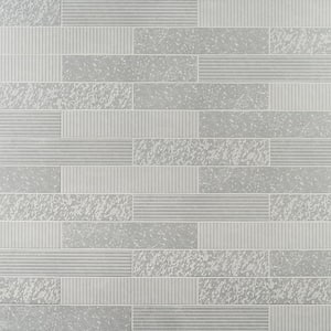 Sanskrit Deco Gray 3.89 in. x 19.37 in. Matte Porcelain Floor and Wall Tile (7.85 sq. ft./Case)