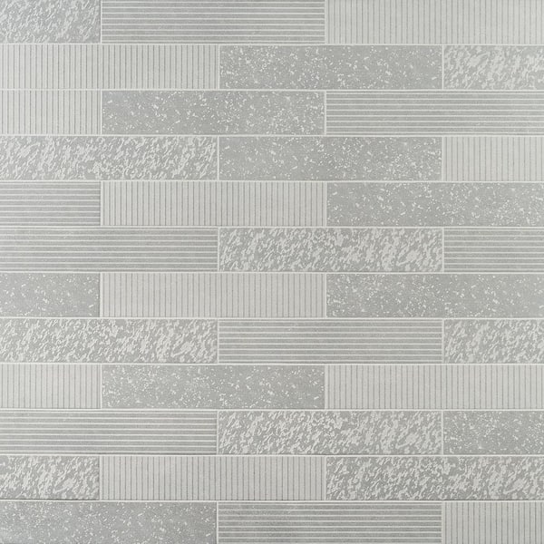 Ivy Hill Tile Sanskrit Deco Gray 3.89 in. x 19.37 in. Matte Porcelain Floor and Wall Tile (7.85 sq. ft./Case)