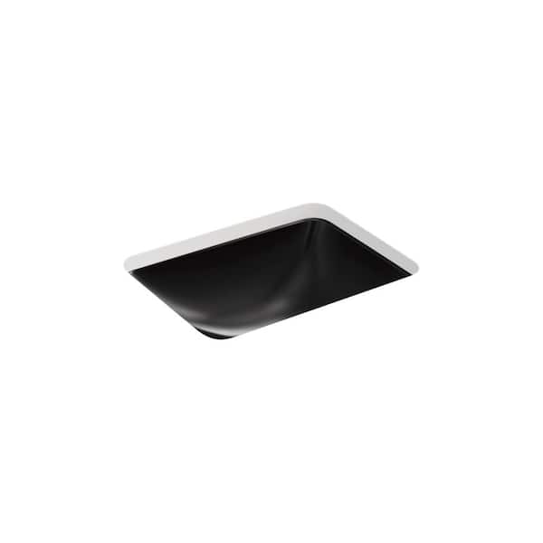 Caxton 20-1/2 in. Rectangle Undermount Bathroom Sink in Black Black