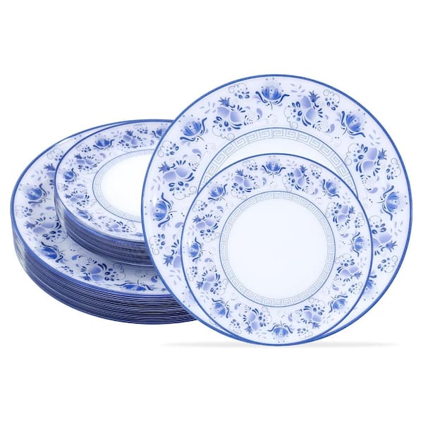 60 Pcs Halloween Disposable Heavy Duty Plastic Plates Set with 30 10.25 in Dinner Plates & 30 7.5 in