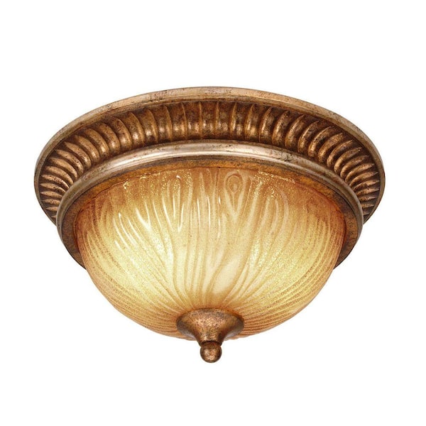 Creme Brulee 2-Light Kendallwood Flush-Mount