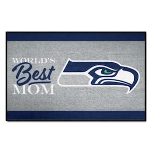 Seattle Seahawks World's Best Mom Red 1.5 ft. x 2.5 ft. Starter Area Rug