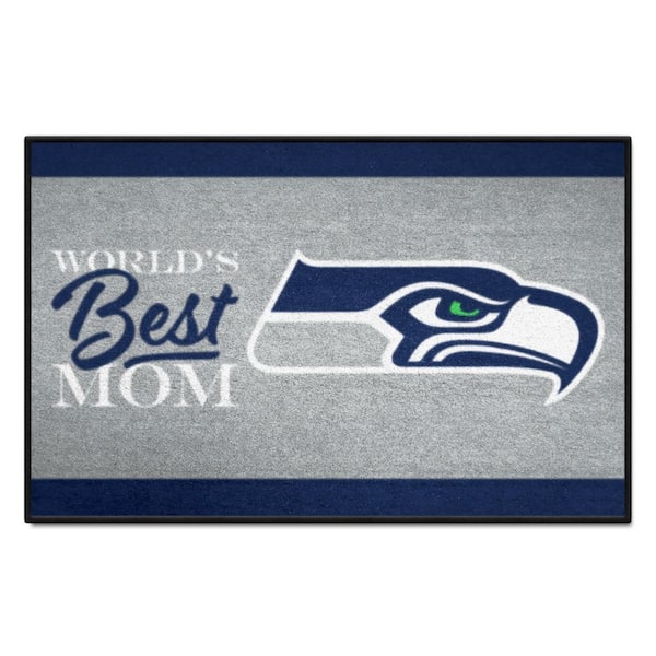 FANMATS Seattle Seahawks World's Best Mom Red 1.5 ft. x 2.5 ft. Starter Area Rug