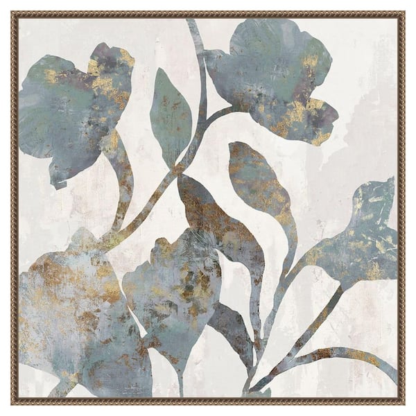 Amanti Art Silhouetted Blooms I by PI Studio 1 Piece Floater Frame Canvas Giclee Abstract Art Print 30 in. x 30 in.