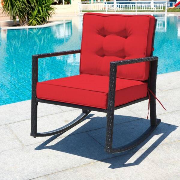 Red glider hot sale chair