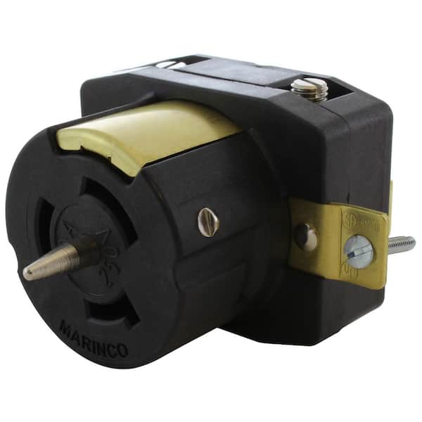 50 Amp 250-Volt Outdoor CS8269 3-Wire Single Locking Receptacle Outlet