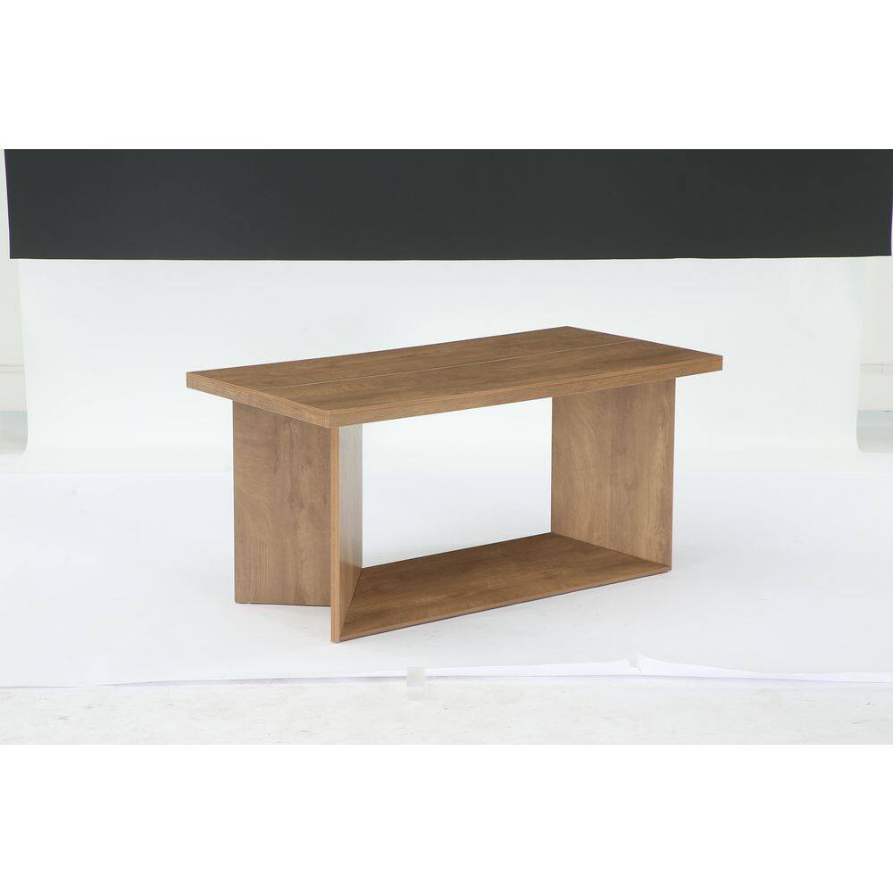 Roesler Brown Wood 63 in. Pedestal Dining Table Seats 4-6, Farmhouse Kitchen Table Rectangular Dinner Furniture for Home