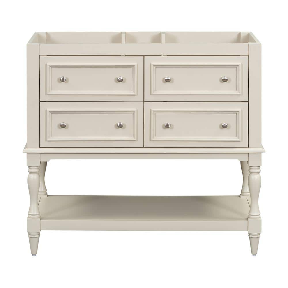 35.5 in. W x 17.87 in. D x 33 in. H Solid Wood Bath Vanity Cabinet without 