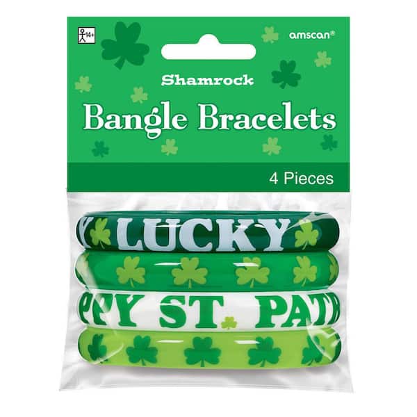 Amscan Plastic St. Patrick's Day Bangle Set (4-Count, 3-Pack)
