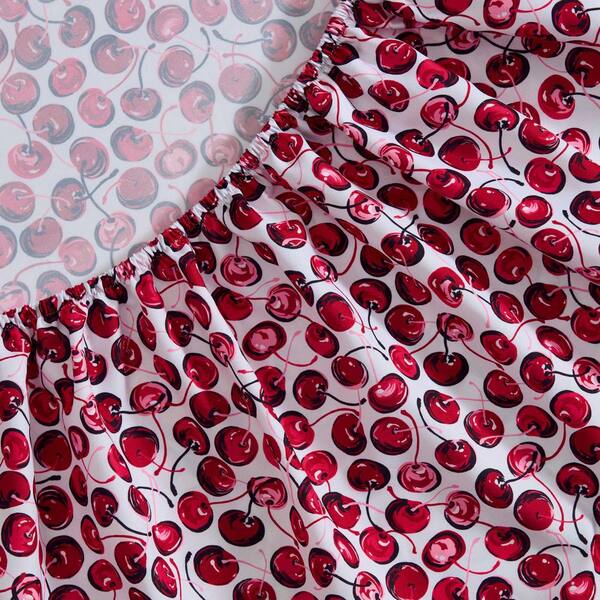 BETSEY JOHNSON Pop Art Cherry 3-Piece Red Hot Microfiber Twin Xl
