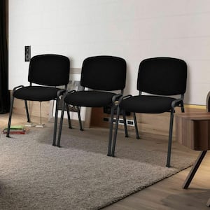 Black Mesh Sponge Conference Chairs with Arms Elegant Design (Set of 5)