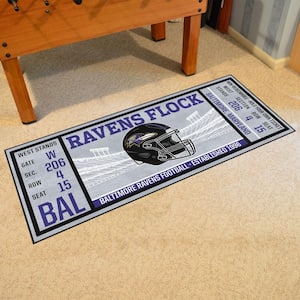 NFL - Baltimore Ravens 30 in. x 72 in. Indoor Ticket Runner Rug