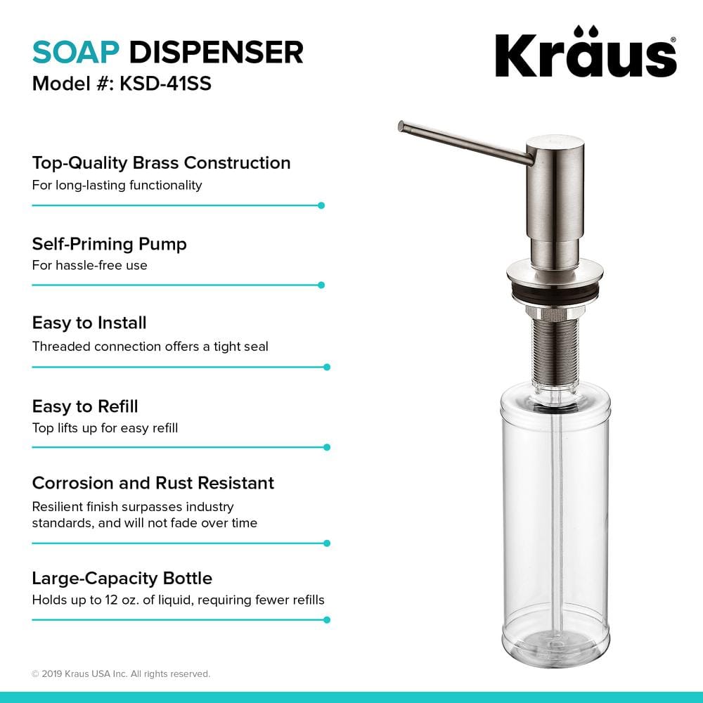 Stainless Steel Kitchen Soap and Lotion Dispenser