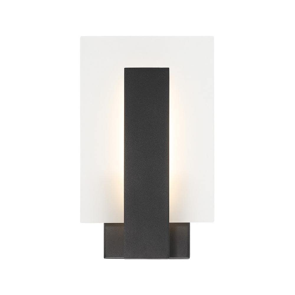 Carta Black Outdoor Wall Sconce with Integrated LED -  Eurofase, 45720-017