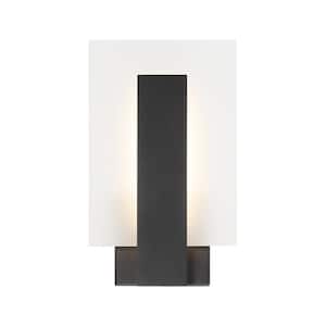 Carta Black Outdoor Wall Sconce with Integrated LED