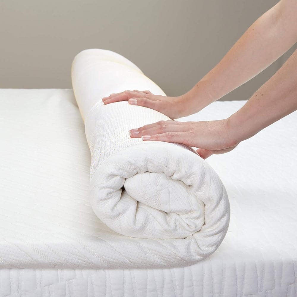 Full Size Plush Memory Foam Mattress Topper with Removable Cover