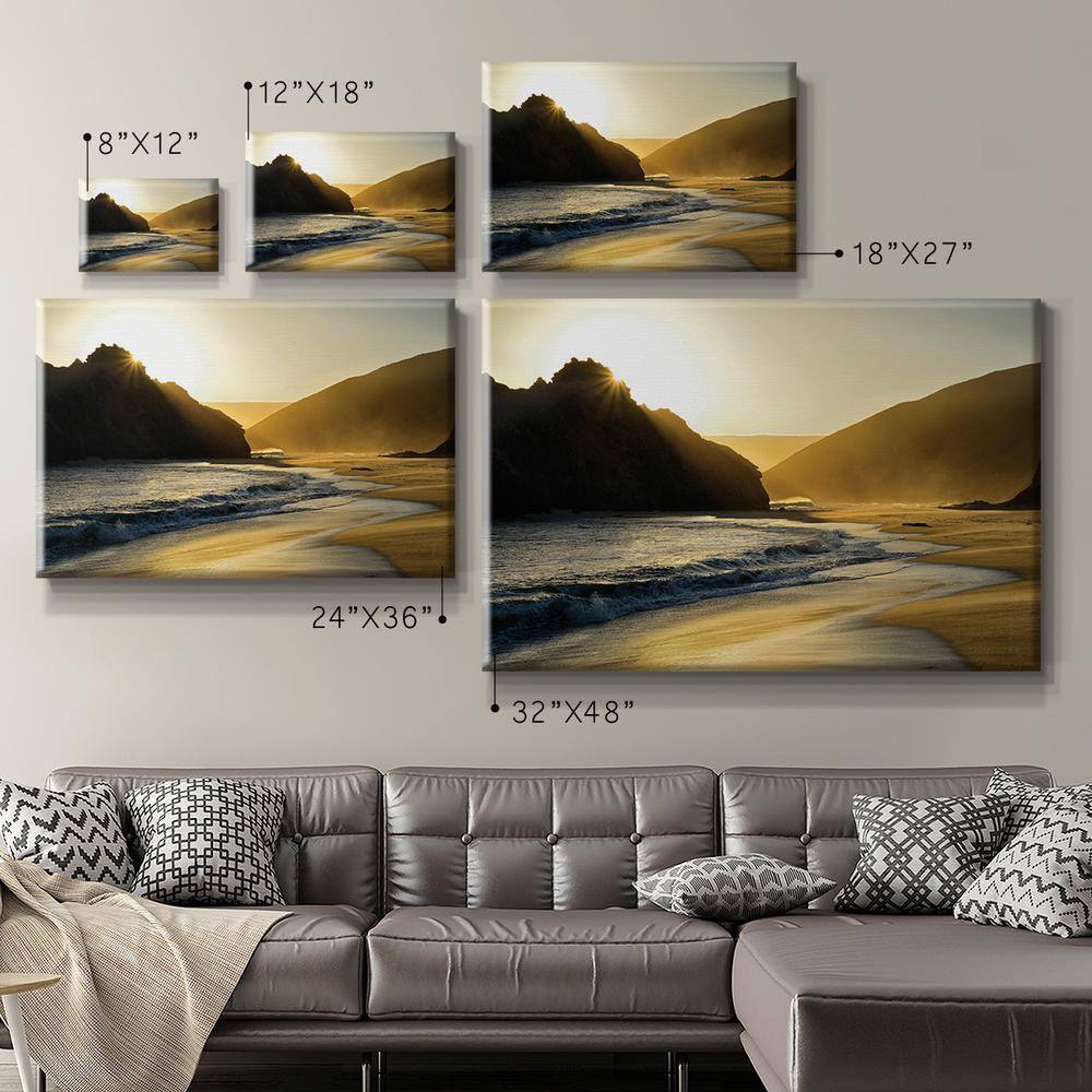 Sunset at Big Sur 12" x 18" Canvas Wall Art
