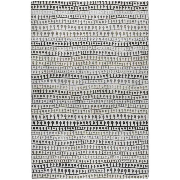 Dream Shag Premium Machine Washable Abstract ADS823 Ivory 8 ft. x 10 ft. Area Rug