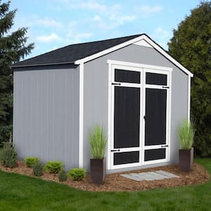 Professionally Installed Monarch 10 ft. x 8 ft. Outdoor Ranch Style Wood Storage Shed with Gray Shingles (80 sq. ft.)