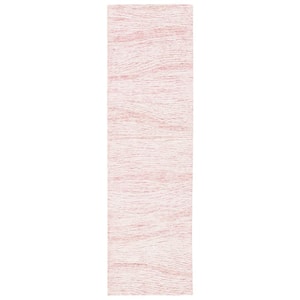 Metro Pink/Ivory 2 ft. x 8 ft. Abstract Waves Runner Rug