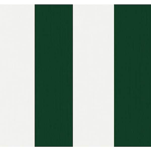 Marine Green Dylan Striped Stringcloth Paper Unpasted Wallpaper Roll 60.75 sq. ft.