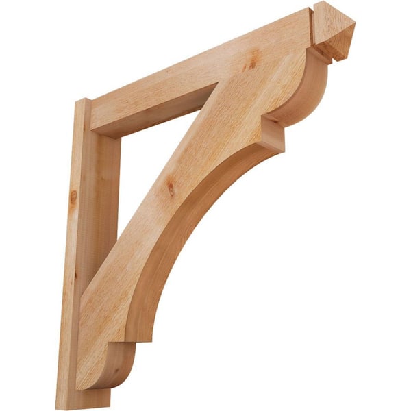 Ekena Millwork 6 in. x 36 in. x 36 in. Olympic Arts and Crafts Rough Sawn Western Red Cedar Outlooker