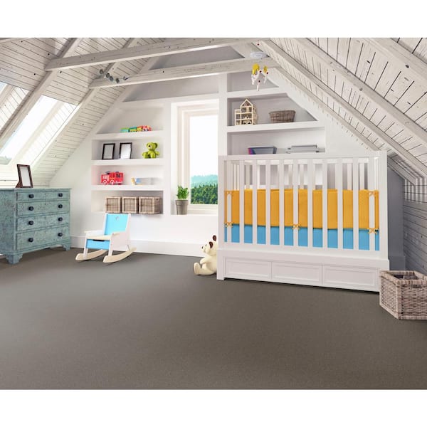 Sweet Dreams II - Platinum - Gray 68 oz. SD Polyester Texture Installed Carpet