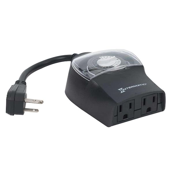 Intermatic 15 Amp 24 Hour Outdoor Plug, How To Set An Intermatic Outdoor Timer