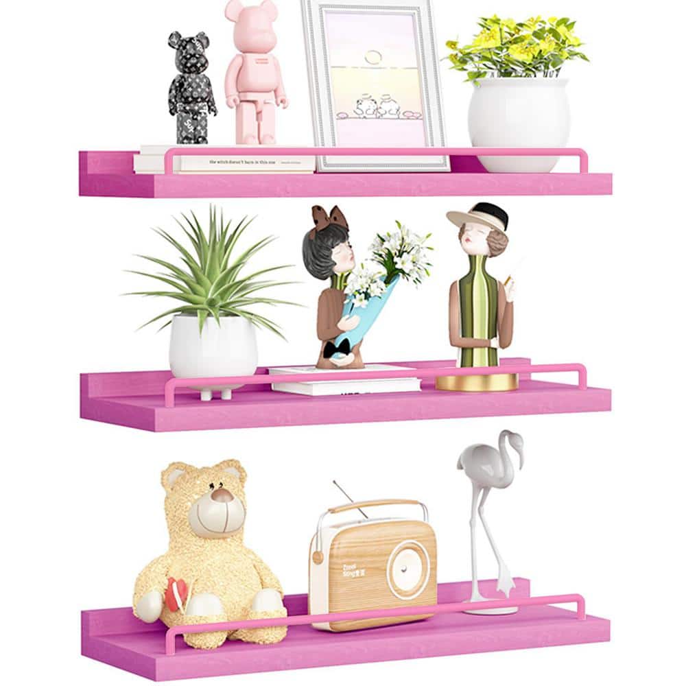 16 in. W x 6 in. D Solid Wood Floating Decorative Wall Shelf