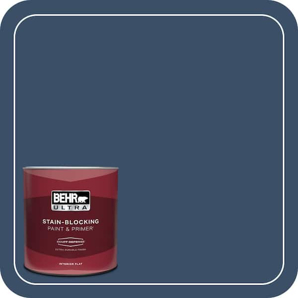 BEHR ULTRA 1 qt. #M510-7 Inked Extra Durable Flat Interior Paint & Primer