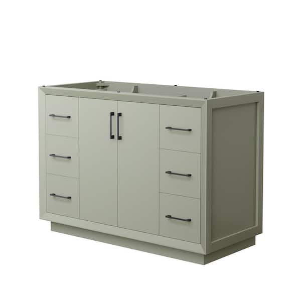 Wyndham Collection Strada 47.25 in. W x 21.75 in. D x 34.25 in. H Single Bath Vanity Cabinet without Top in Light Green