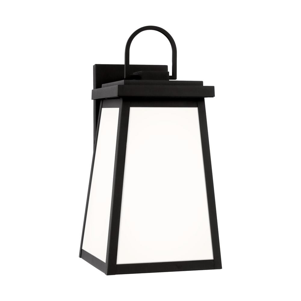Founders 1-Light Black Bronze Outdoor Wall Lantern with Dimmable Energy Star