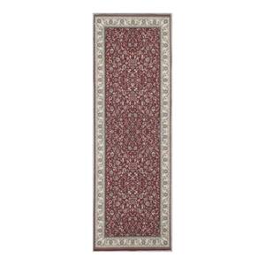 Non-Shedding Washable Wrinkle-Free Cotton Flatweave Floral 2 x 5 Living Room Runner Rug 20 in. x 59 in., Brick Red