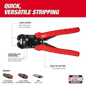 Self-Adjusting Wire Stripper / Cutter with Comfort Grip