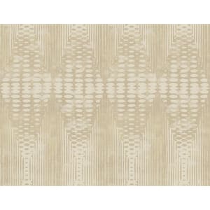 Abstract Lozenge Beige Paper Non-Pasted Strippable Wallpaper Roll (Cover 60.75 sq. ft.)