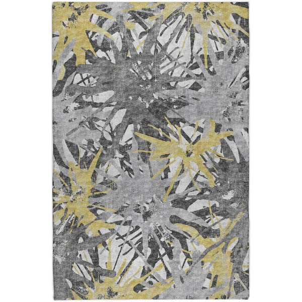 Dream Shag Premium Machine Washable Abstract ADS77 Gilded 10 ft. x 14 ft. Area Rug