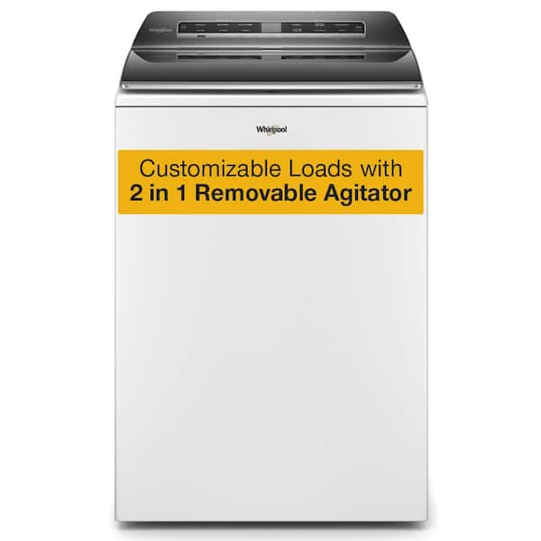 5.2 - 5.3 cu. ft. Smart Top Load Washing Machine in White with 2 in 1 Removable Agitator, ENERGY STAR