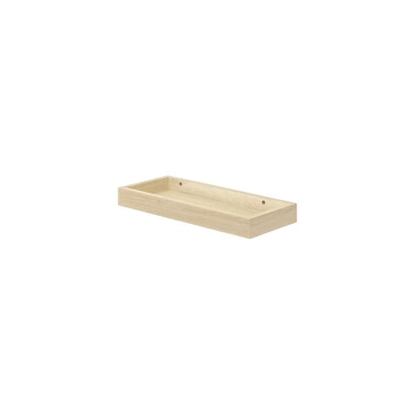 Dolle LOGGIA 15.7 in. x 5.9 in. x 1.6 in. Brushed Oak MDF Decorative Wall Shelf with Brackets