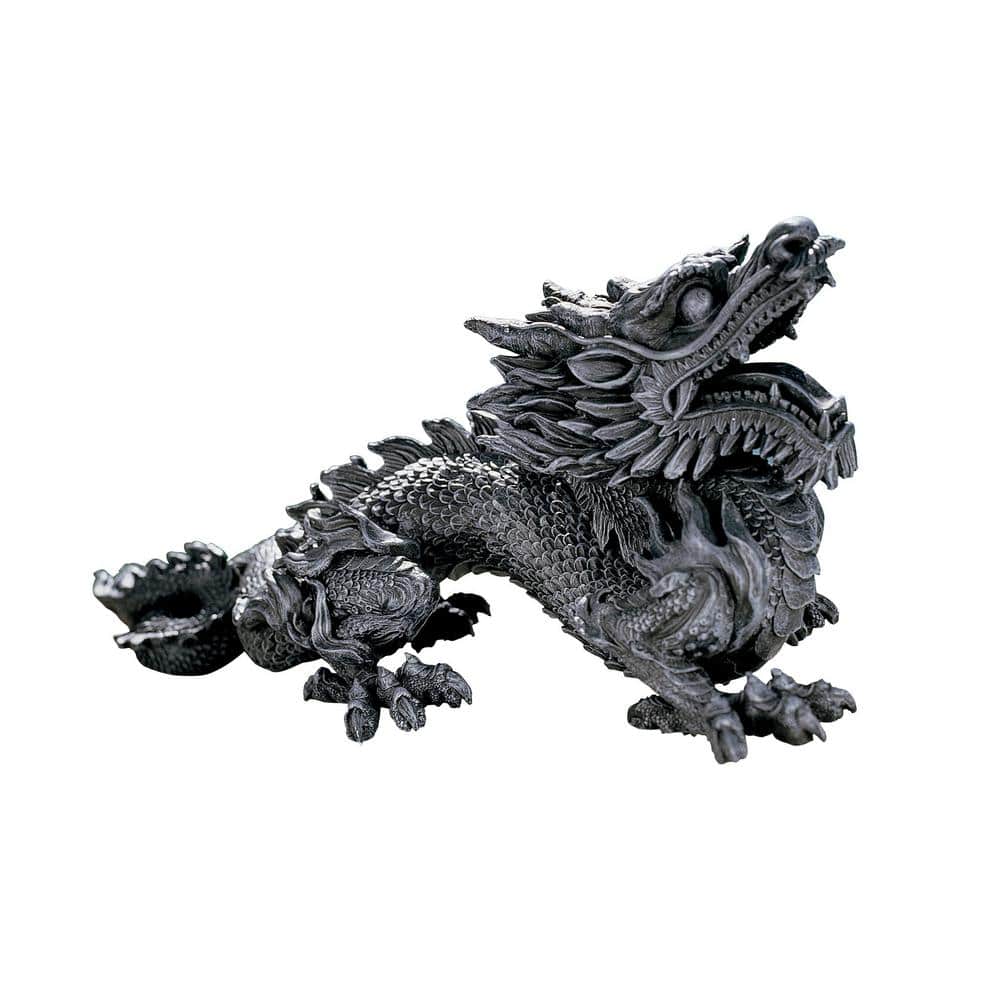 10 in. H Benevolent Asian Garden Dragon Statue