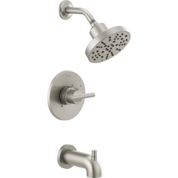 Delta Nicoli Single-Handle 5-Spray Tub and Shower Faucet with H2OKinetic Technology in Stainless (Valve Included)