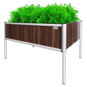 Raised Garden Bed Made from Wood Grain HPL Resin Panels with Aircraft Grade Aluminum Support