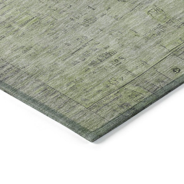 Chantille Machine Washable Indoor/Outdoor Abstract ACN1769 Sage 8 ft. x 10 ft. Area Rug