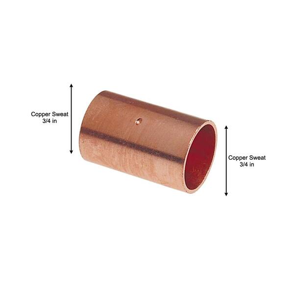 Copper coupling CxC stakestop 3/4" #W10157 Lot of 2 