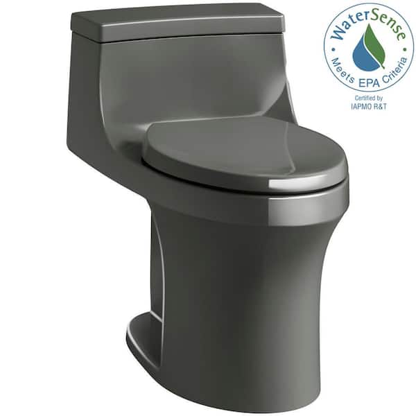 KOHLER San Souci 1-piece 1.28 GPF Single Flush Elongated Toilet in Thunder Grey