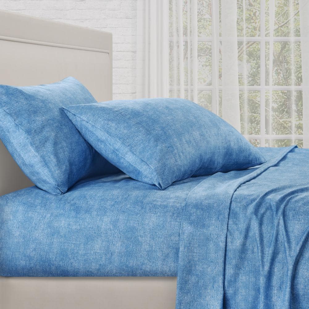Rooney 3Pc. Blue Polyester Twin Xl Sheet Set 80 X 39
