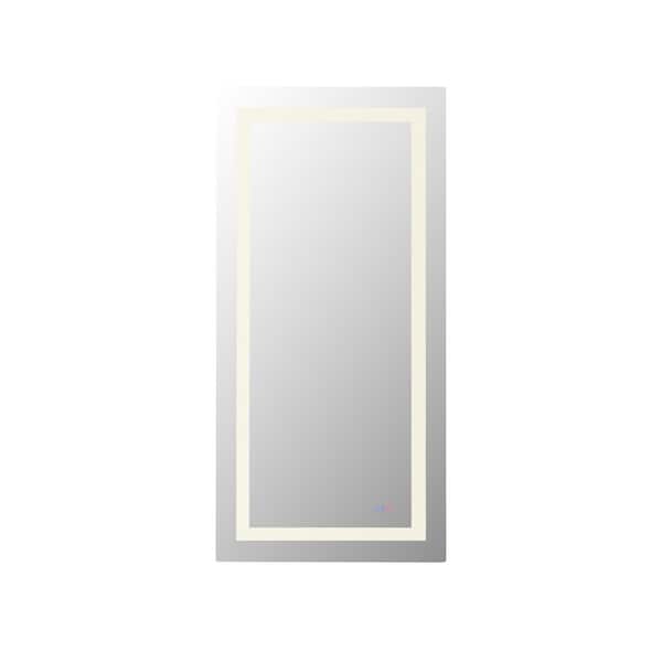 Unbranded Timeless Home 72 in. W x 30 in. H Rectangular LED Frameless Mirror