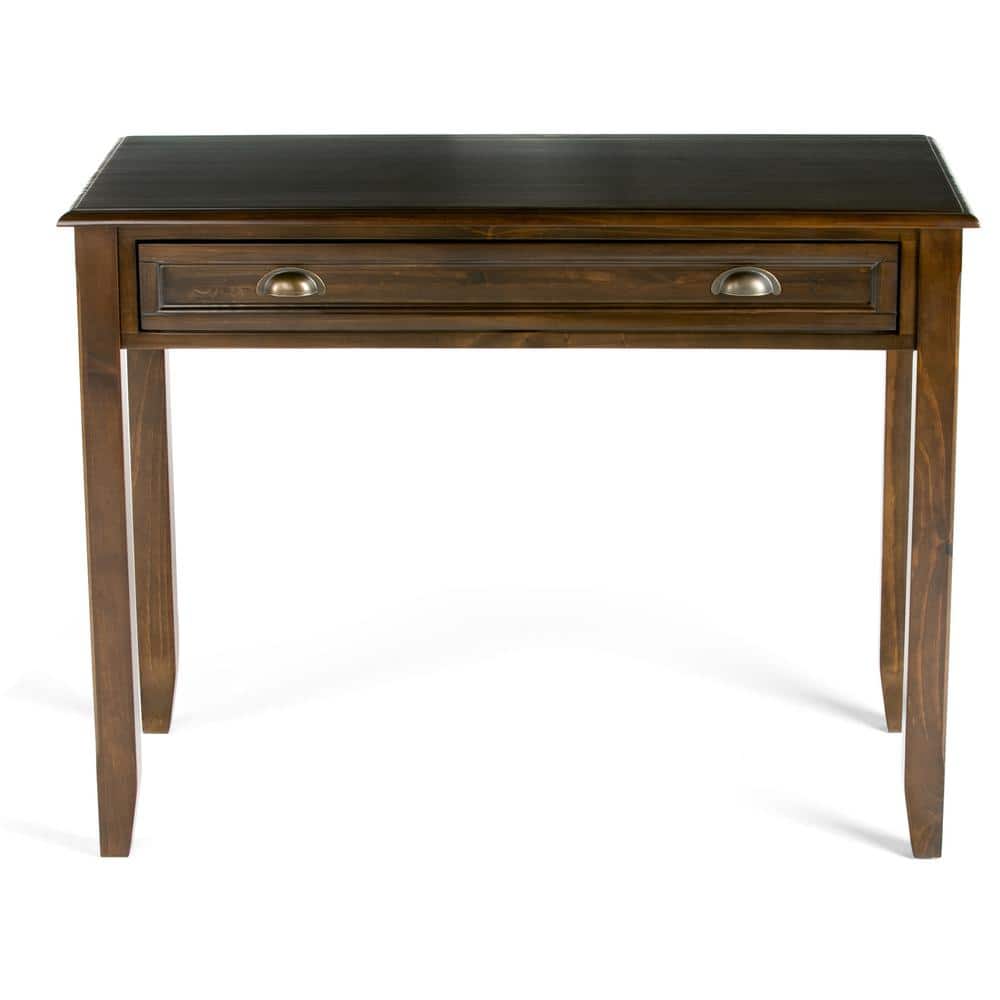 Burlington Traditional Mahogany Brown Solid Wood Desk with Keyboard Tray