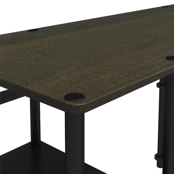 Ameriwood Home Crocker 55.12 in. Espresso Double Pedestal Desk 